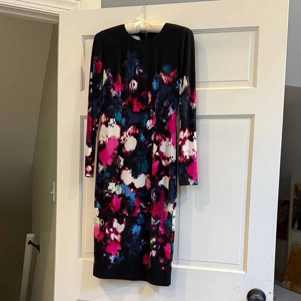 Maggy London Vibrant Floral Long Sleeve Dress